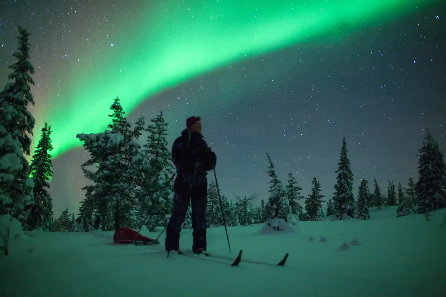 see northern lights in Finland